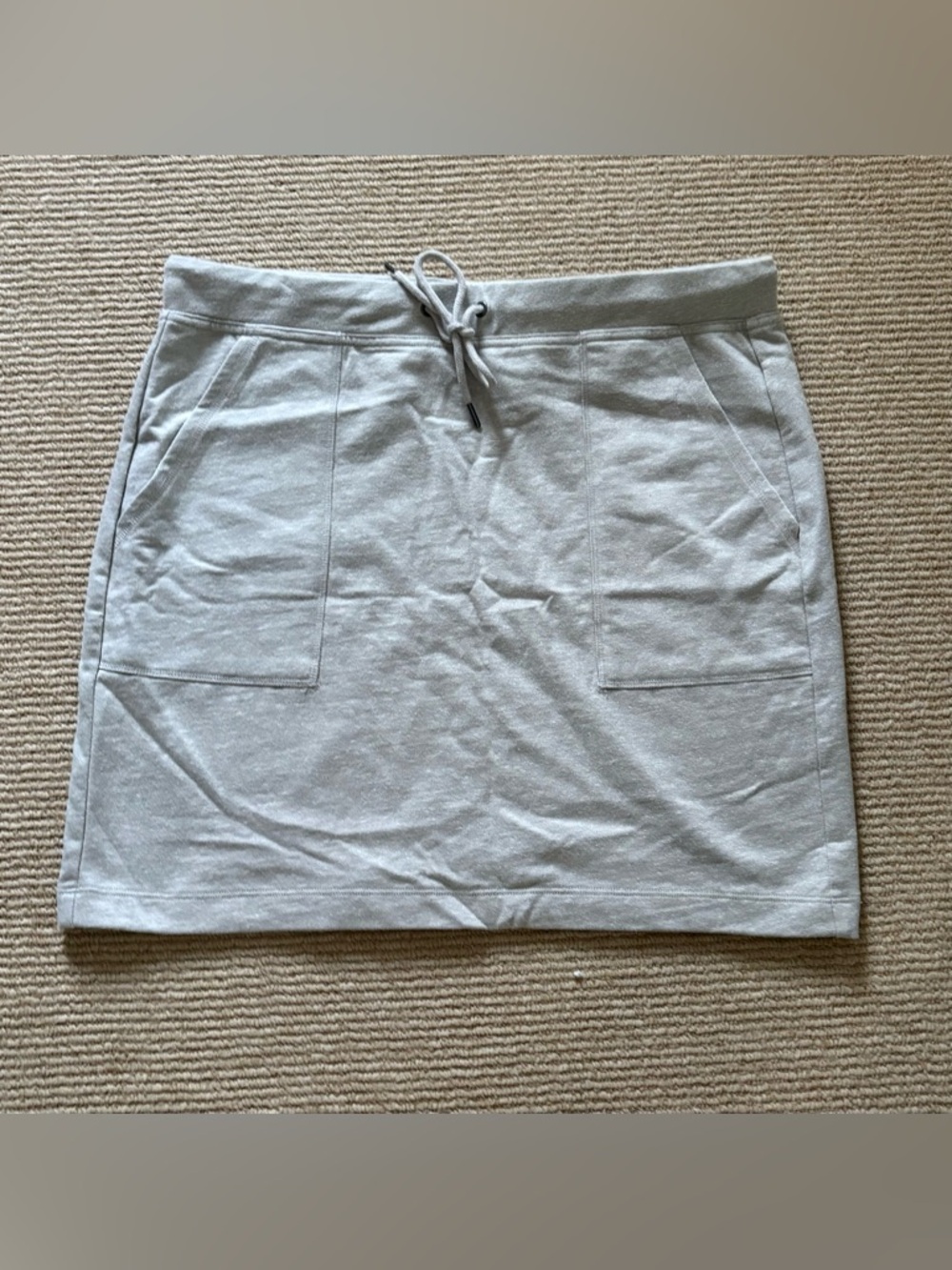 J. Crew Light Gray Mini Skirt with Drawstring Waist